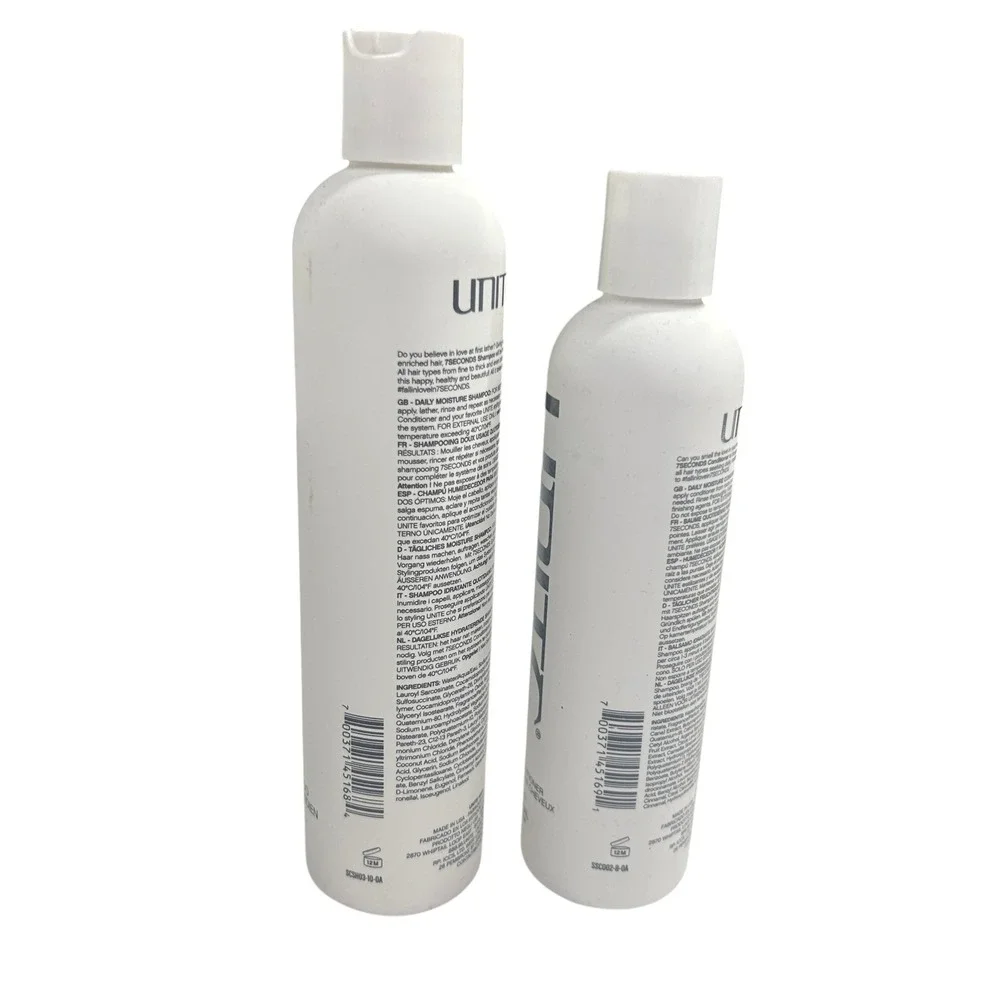 UNITE 7SECONDS Shampoo 10oz &‎ Conditioner 8oz Duo Set White Salon Professional